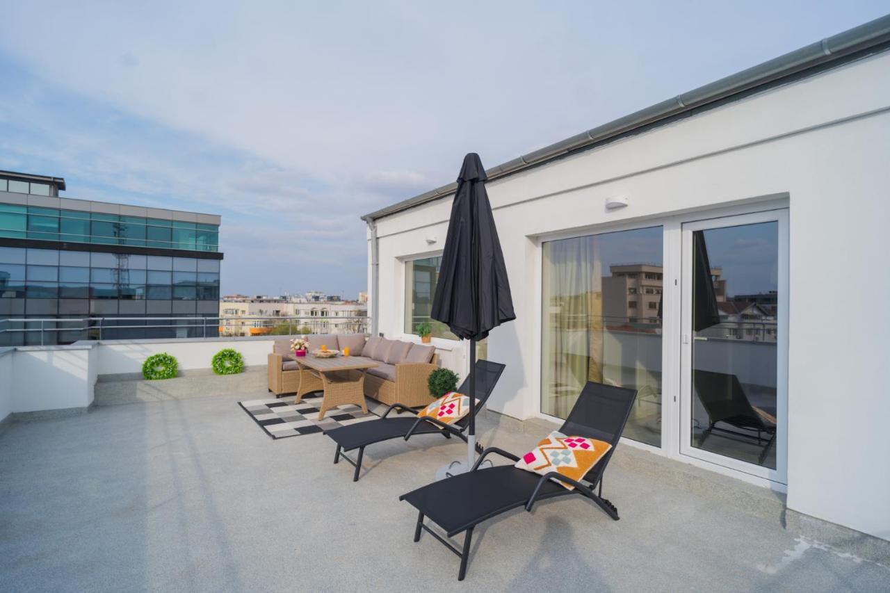 Penthouse With Huge Rooftop Terrace & City View Bükreş Dış mekan fotoğraf