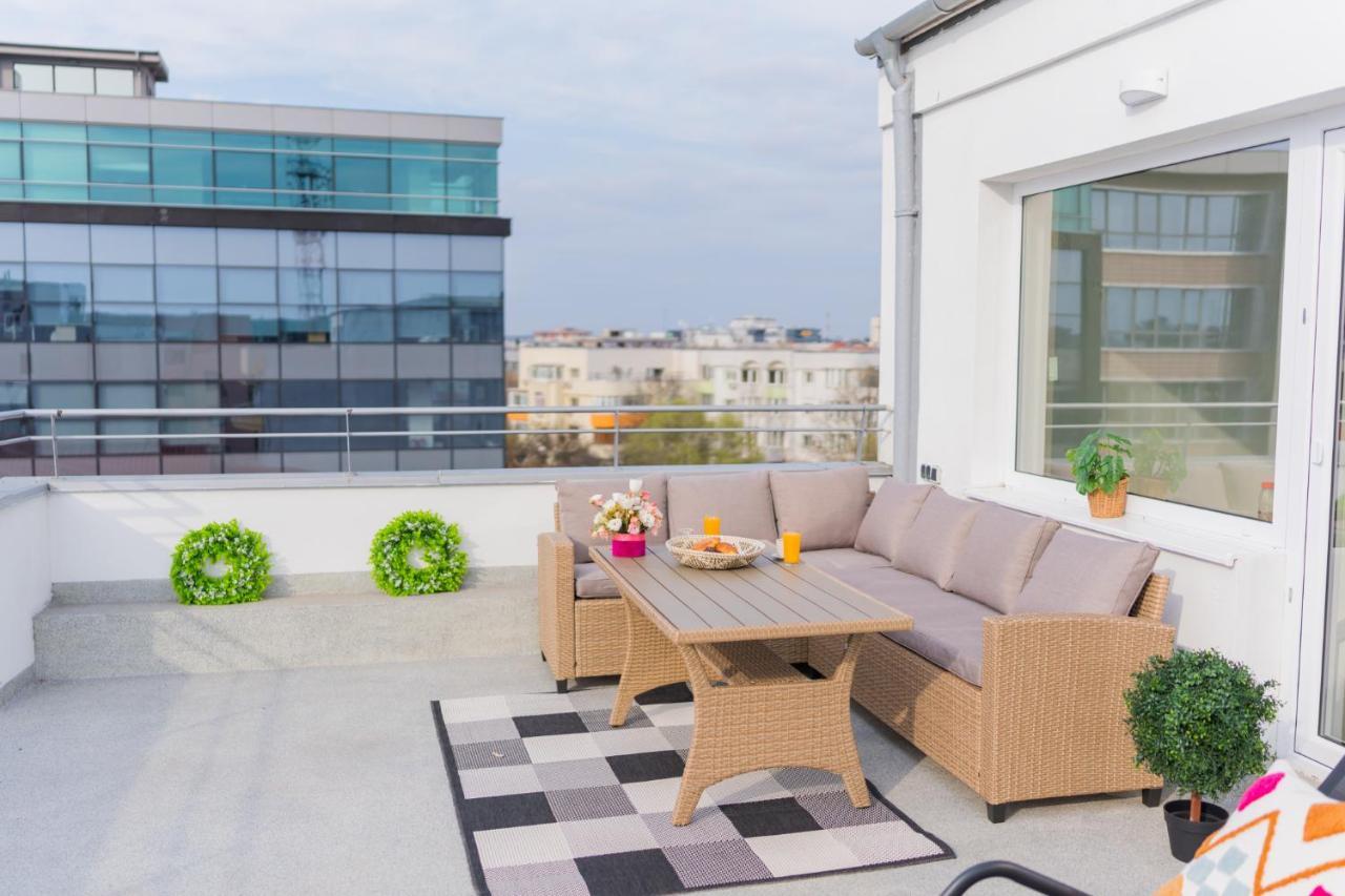 Penthouse With Huge Rooftop Terrace & City View Bükreş Dış mekan fotoğraf